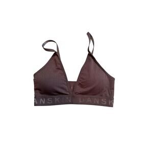 NWT DANSKIN INTIMATES 1 MOCHA 1 BLACK WIRE FREE BRA STYLE DS5175 LARGE $36